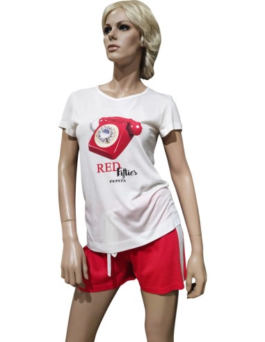 PEPITA PIGIAMA DONNA GIROCOLLO MANICA CORTA E...