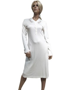 ALBA CAMICIA DA NOTTE DONNA MANICA LUNGA SERAFINO 