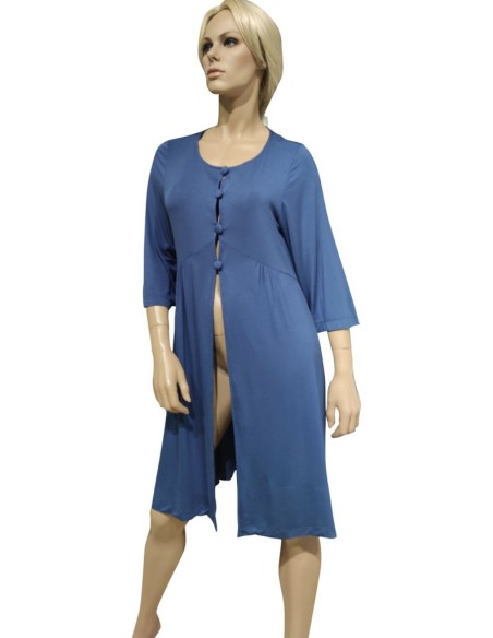 PEPITA VESTAGLIA DONNA MANICA A 3/4 IN VISCOSA CON BOTTONI - ZOE