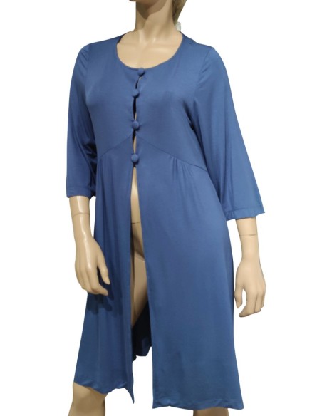 PEPITA VESTAGLIA DONNA MANICA A 3/4 IN VISCOSA CON BOTTONI - ZOE