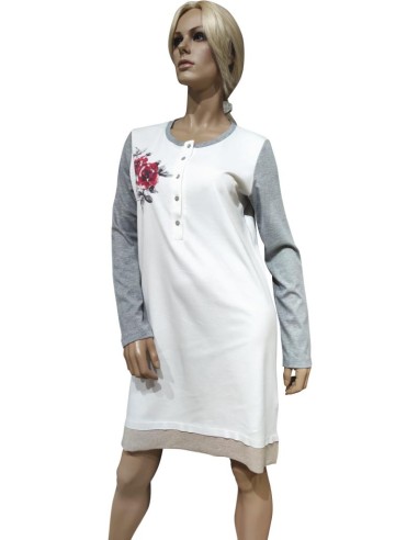 PEPITA CAMICIA DA NOTTE DONNA SERAFINO MANICA...