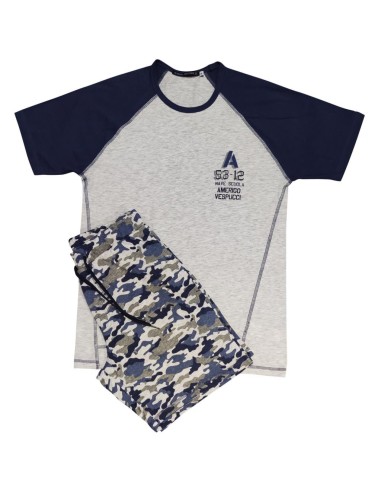 MARINA MILITARE PIGIAMA UOMO GIROCOLLO MEZZA...