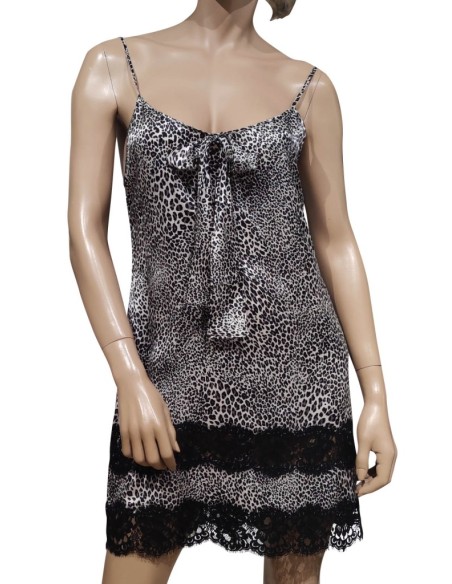 MILLENOTTI COMPLETO LINGERIE DONNA VESTAGLIA E SOTTOVESTE 100% SETA - MALIZIA