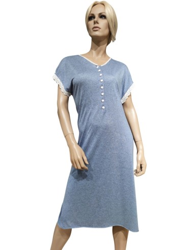 AMALUNA CAMICIA DA NOTTE DONNA SERAFINO MANICA...