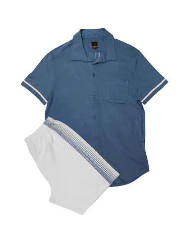 HJT PIGIAMA UOMO APERTO MEZZA MANICA E BERMUDA