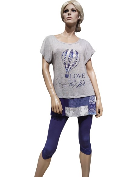 PEPITA PIGIAMA DONNA GIROGOLA MEZZA MANICA E PANTALONE CORTO - GITA
