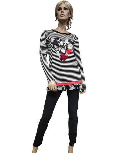 PEPITA PIGIAMA DONNA GIROGOLA MANICA LUNGA E...