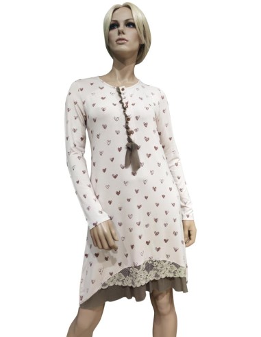 PEPITA CAMICIA DA NOTTE DONNA SERAFINO MANICA...