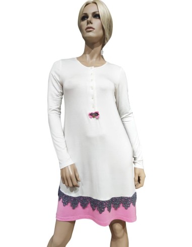 PEPITA CAMICIA DA NOTTE DONNA SERAFINO MANICA...