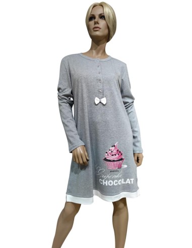 PEPITA CAMICIA DA NOTTE DONNA SERAFINO MANICA...