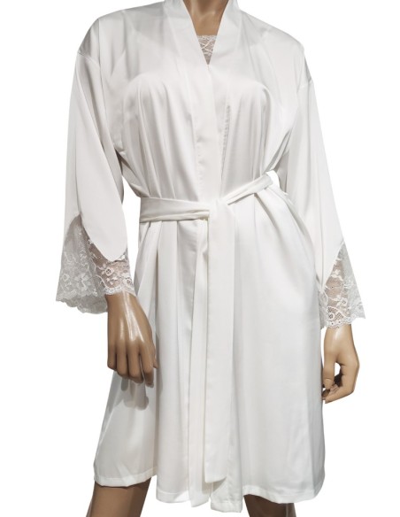 AMALUNA COMPLETO LINGERIE DONNA VESTAGLIA E SOTTOVESTE IN RASO