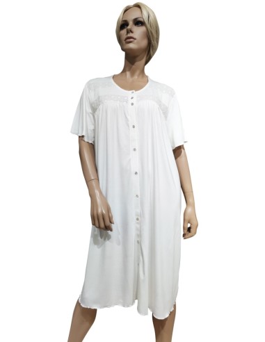 AMALUNA CAMICIA DA NOTTE DONNA APERTA MEZZA MANICA