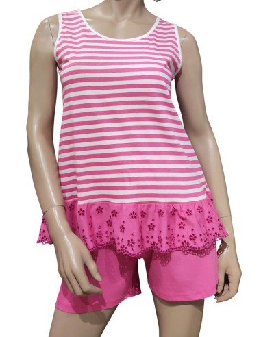 MANAM PIGIAMA DONNA SPALLA LARGA E PANTALONCINO...