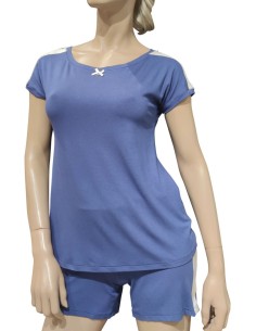MANAM PIGIAMA DONNA GIROGOLA, MEZZA MANICA E PANTALONCINO 2