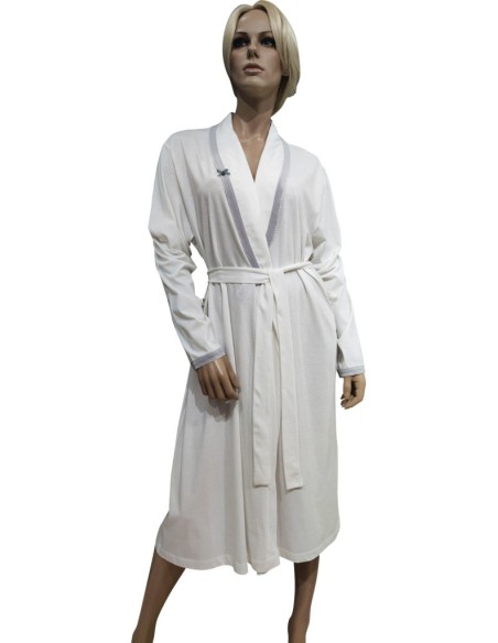 MANAM VESTAGLIA DONNA SCIALLATA MANICA LUNGA IN COTONE JERSEY