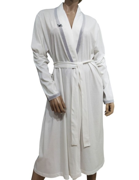 MANAM VESTAGLIA DONNA SCIALLATA MANICA LUNGA IN COTONE JERSEY