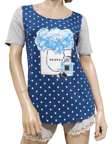 PEPITA PIGIAMA DONNA GIROGOLA MEZZA MANICA E...