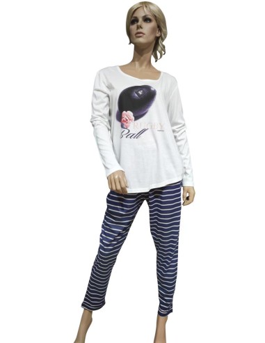 PEPITA PIGIAMA DONNA GIROGOLA MANICA LUNGA E...