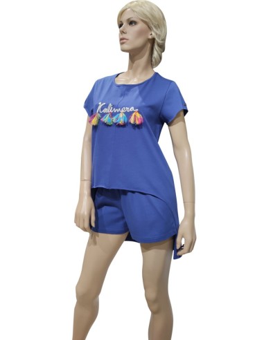 AMADINE PIGIAMA DONNA GIROGOLA, MEZZA MANICA E...