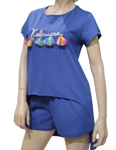 AMADINE PIGIAMA DONNA GIROGOLA, MEZZA MANICA E...