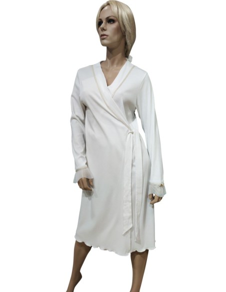 AMADINE VESTAGLIA DONNA MANICA LUNGA IN PURO COTONE