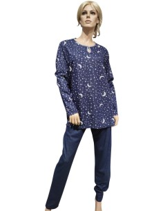 AMADINE PIGIAMA DONNA SCOLLO V MANICHE LUNGHE E PANTALONE...
