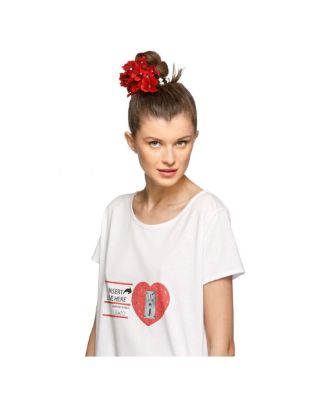 LIU JO PIGIAMA DONNA GIROCOLLO MEZZA MANICA E PANTALONE CORTO - CHIAVE