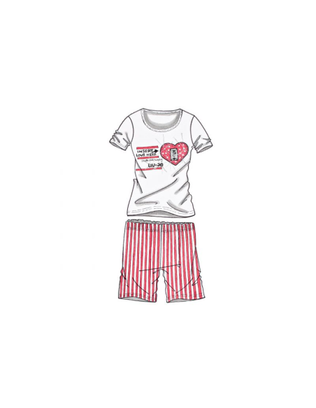 LIU JO PIGIAMA DONNA GIROCOLLO MEZZA MANICA E PANTALONE CORTO - CHIAVE