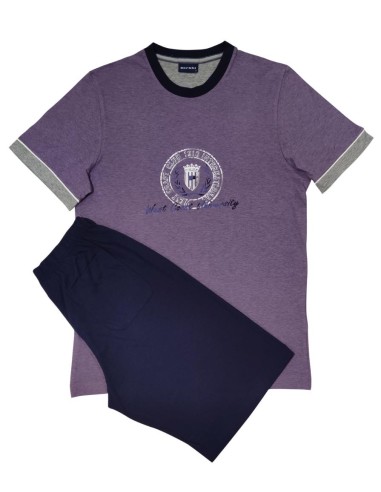 PEROFIL PIGIAMA UOMO GIROCOLLO MEZZA MANICA E...