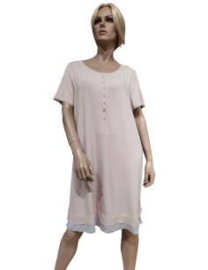 EMMECIPI CAMICIA DA NOTTE DONNA SERAFINO MEZZA MANICA IN...