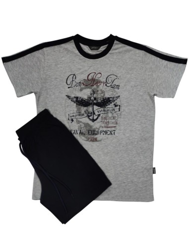 JAMAS PIGIAMA UOMO GIROCOLLO MEZZA MANICA E...