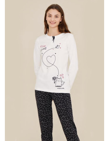 NOIDINOTTE PIGIAMA DONNA SERAFINO MANICA LUNGA...