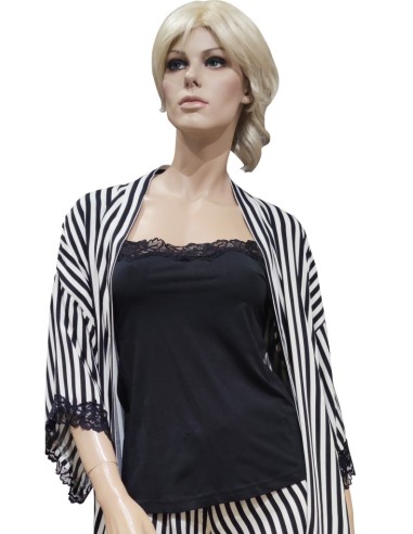 NOIDINOTTE PIGIAMA DONNA 3 PEZZI TOP A...