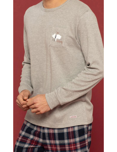 NOIDINOTTE PIGIAMA UOMO GIROCOLLO MANICA LUNGA E PANTALONE LUNGO