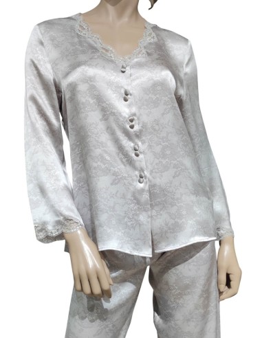 VIVIS PIGIAMA DONNA APERTO, MANICA LUNGA E...