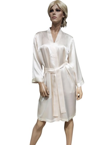 VIVIS VESTAGLIA DONNA LUNGA A KIMONO 100% SETA...