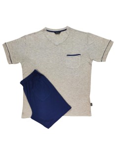 JAMAS PIGIAMA UOMO SCOLLO V MEZZA MANICA E PANTALONE CORTO