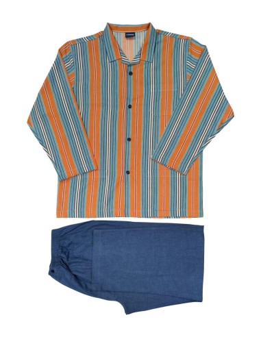 PEROFIL PIGIAMA UOMO APERTO MANICA LUNGA E...