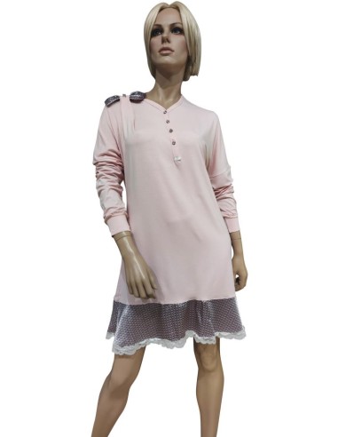 MISS LINGERIE CAMICIA DA NOTTE DONNA MANICA...