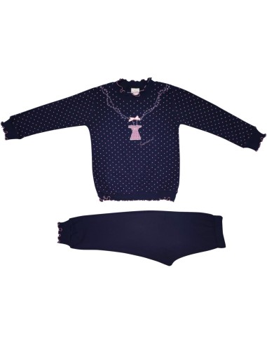 PICCOLA MISS PIGIAMA LUNGO DA BAMBINA GIROCOLLO...