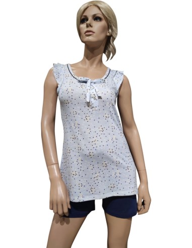 MISS LINGERIE PIGIAMA DONNA SMANICATO E...