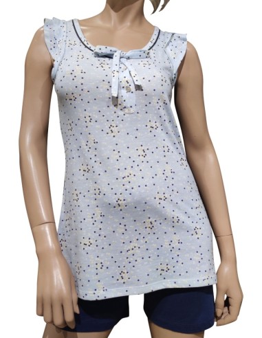 MISS LINGERIE PIGIAMA DONNA SMANICATO E...