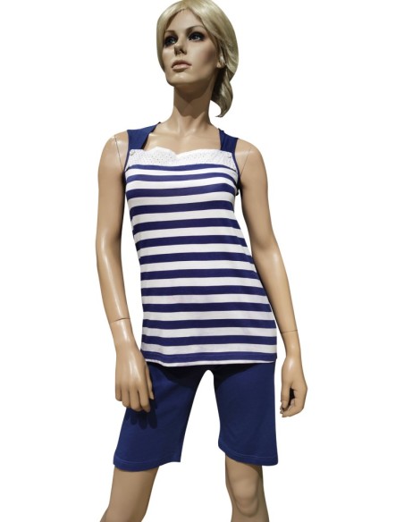 MISS LINGERIE PIGIAMA DONNA SPALLA LARGA E PANTALONCINO - DALKEY