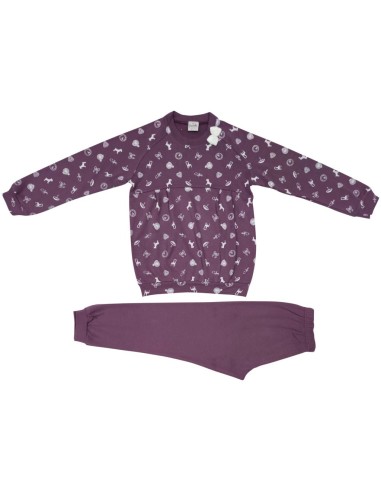 PICCOLA MISS PIGIAMA LUNGO DA BAMBINA GIROCOLLO...