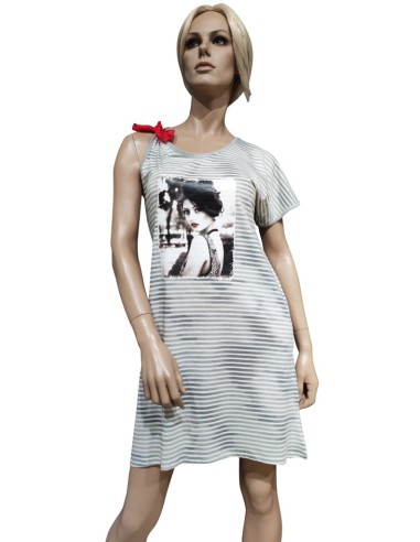 DIBEN CAMICIA DA NOTTE DONNA GIROCOLLO MEZZA...