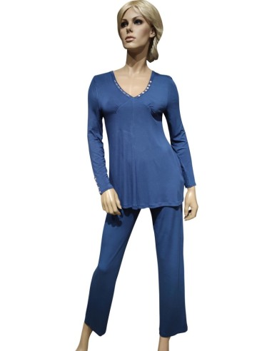 VIVIS PIGIAMA DONNA SCOLLO V, MANICA LUNGA E...