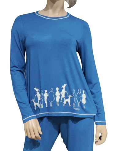 TRUSSARDI PIGIAMA DONNA GIROCOLLO MANICA LUNGA...