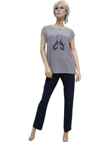 TRUSSARDI PIGIAMA DONNA GIROCOLLO, MEZZA MANICA...