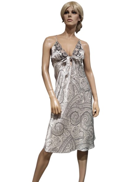 ARGENTOVIVO COMPLETO LINGERIE DONNA VESTAGLIA E SOTTOVESTE 100% SETA - PIPITA