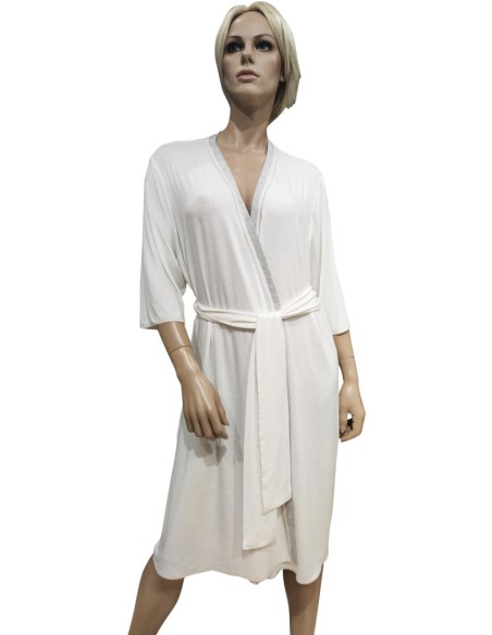 EMMECIPI VESTAGLIA DONNA A KIMONO MANICA A 3/4 MODAL